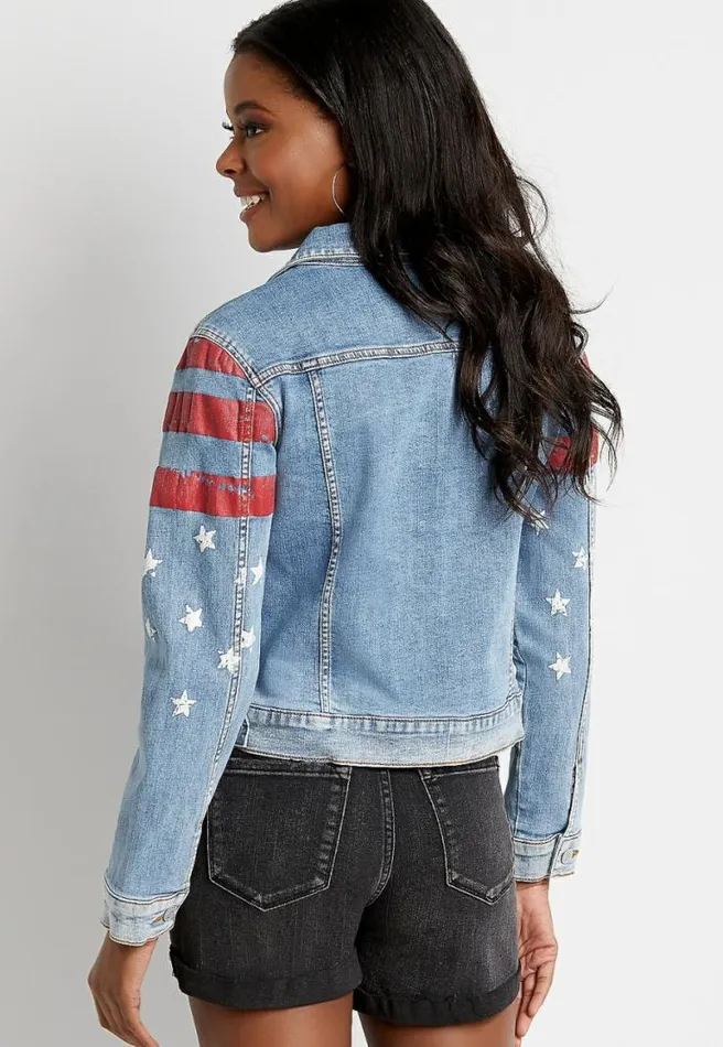 Vigoss Americana Denim Jacket Women Maurices Tops