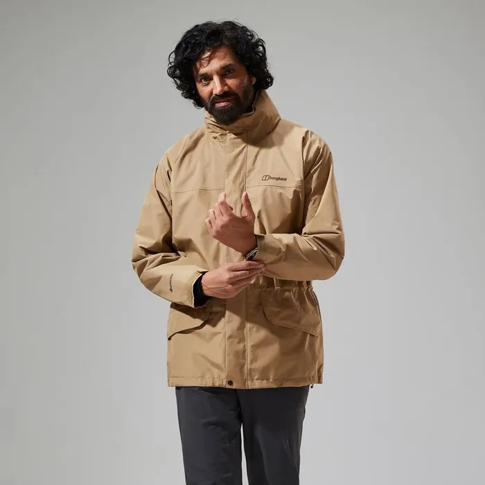 Waterproof Men Berghaus Cornice InterActive GORETEX Waterproof Jacket Natural