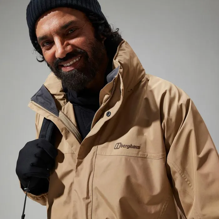 Waterproof Men Berghaus Cornice InterActive GORETEX Waterproof Jacket Natural