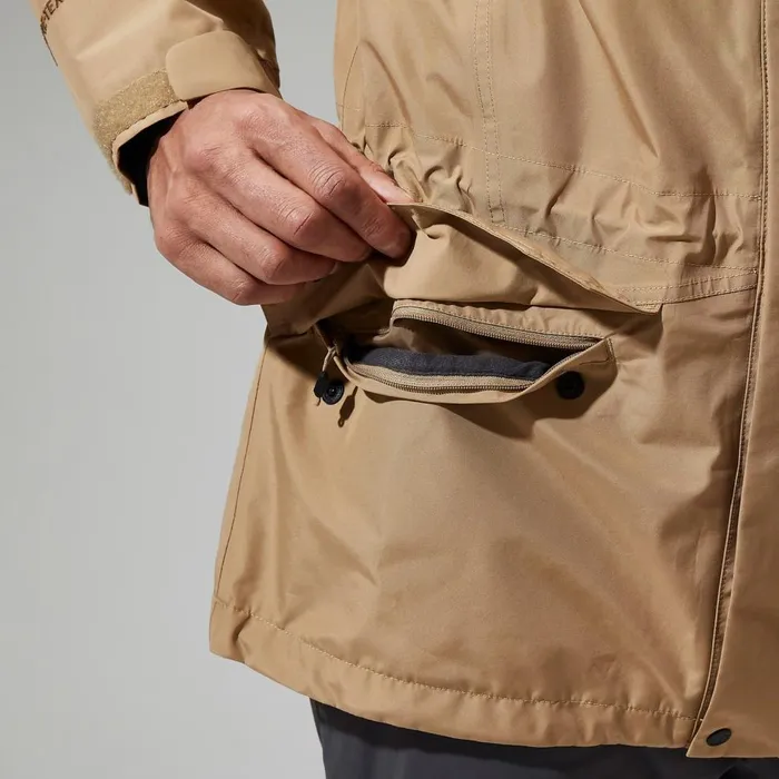 Waterproof Men Berghaus Cornice InterActive GORETEX Waterproof Jacket Natural