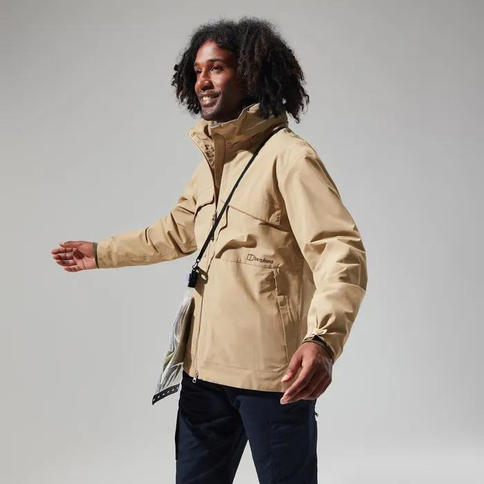 Waterproof Men Berghaus Helmor Utility Jacket 8211 Natural