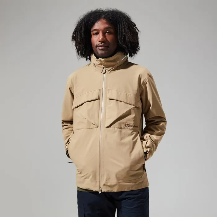 Waterproof Men Berghaus Helmor Utility Jacket 8211 Natural