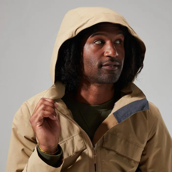 Waterproof Men Berghaus Helmor Utility Jacket 8211 Natural