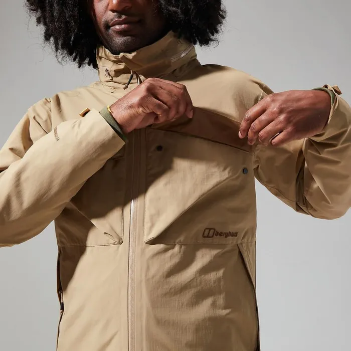 Waterproof Men Berghaus Helmor Utility Jacket 8211 Natural