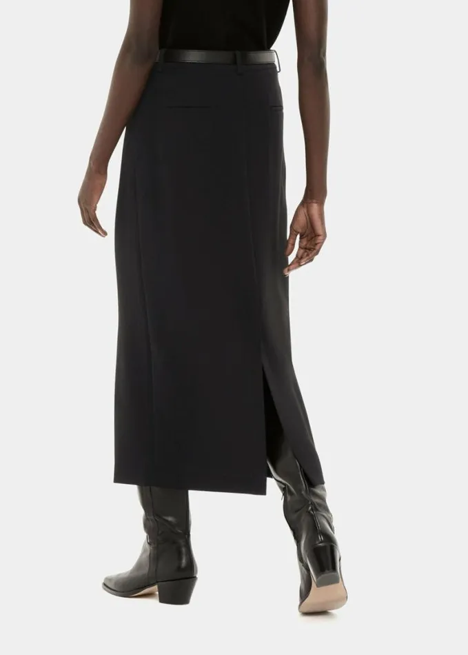 Whistles Abigail Tailored Midi Skirt Black Women Tailoring