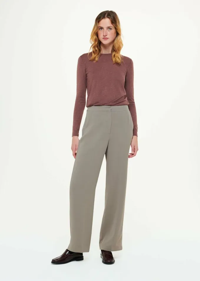 Whistles Annie Sparkle Crew Neck Brown Women Sweaters and Cashmere