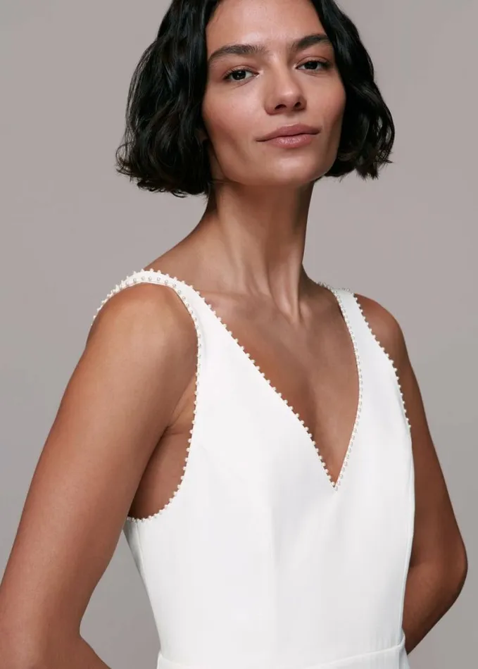 Whistles Billie Wedding Dress Ivory Women Dresses