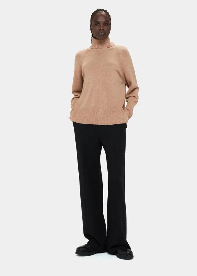 Whistles Cashmere Roll Neck Camel Women Sweaters and Cashmere
