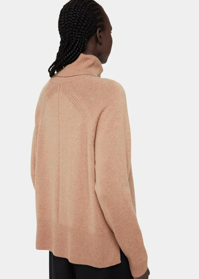 Whistles Cashmere Roll Neck Camel Women Sweaters and Cashmere
