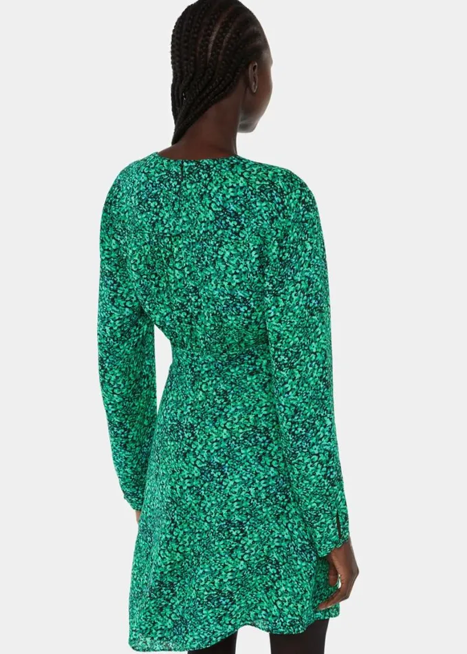 Whistles Dappled Floral Lori Dress Greenmulti Women Dresses