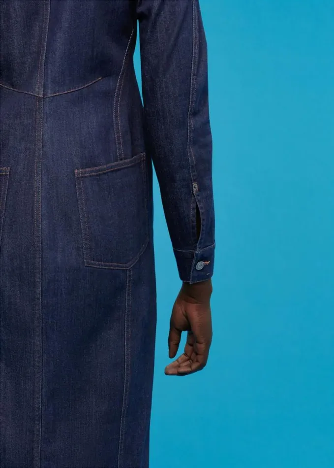 Whistles Denim Corset Dress Denim Women Dresses
