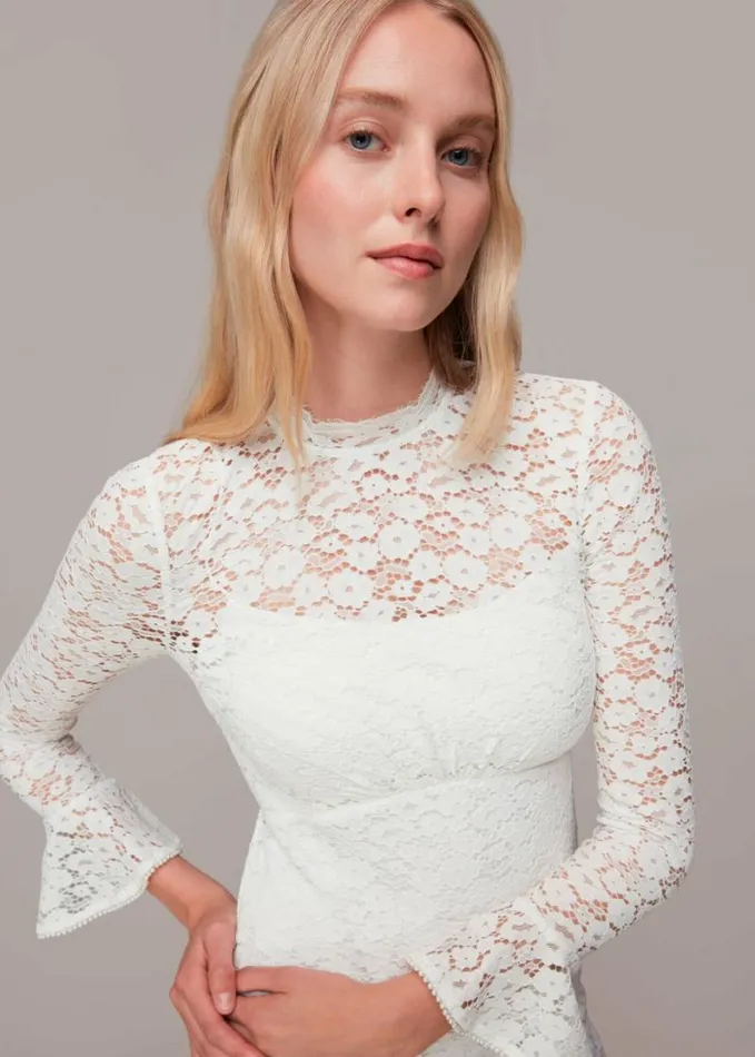 Whistles Frances Lace Wedding Dress Ivory Women Dresses