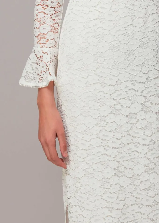 Whistles Frances Lace Wedding Dress Ivory Women Dresses