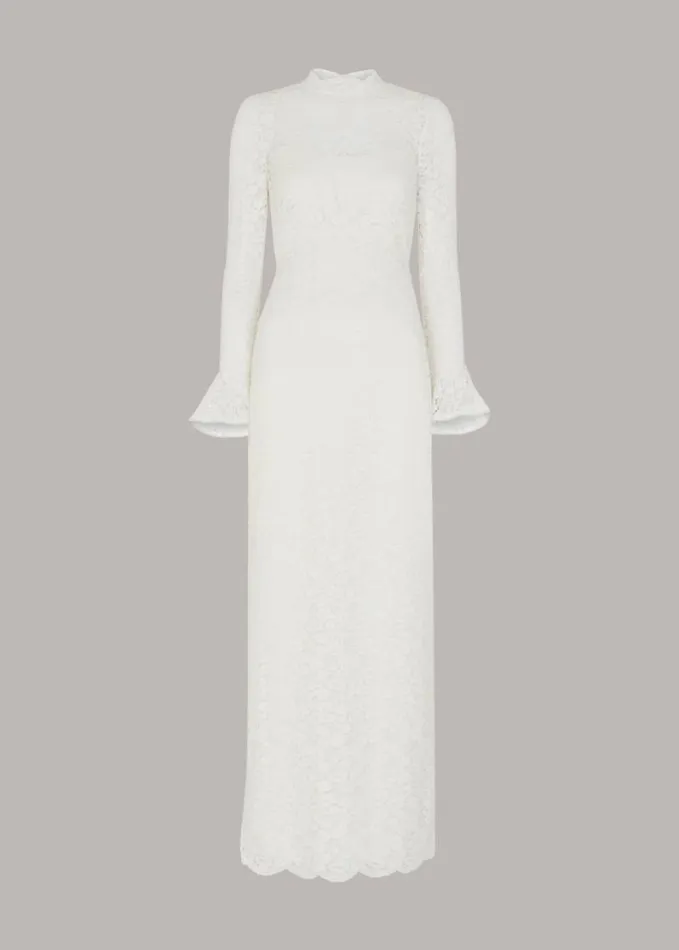 Whistles Frances Lace Wedding Dress Ivory Women Dresses
