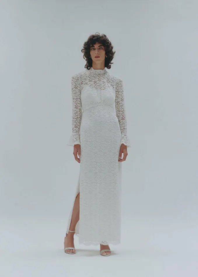 Whistles Frances Lace Wedding Dress Ivory Women Dresses