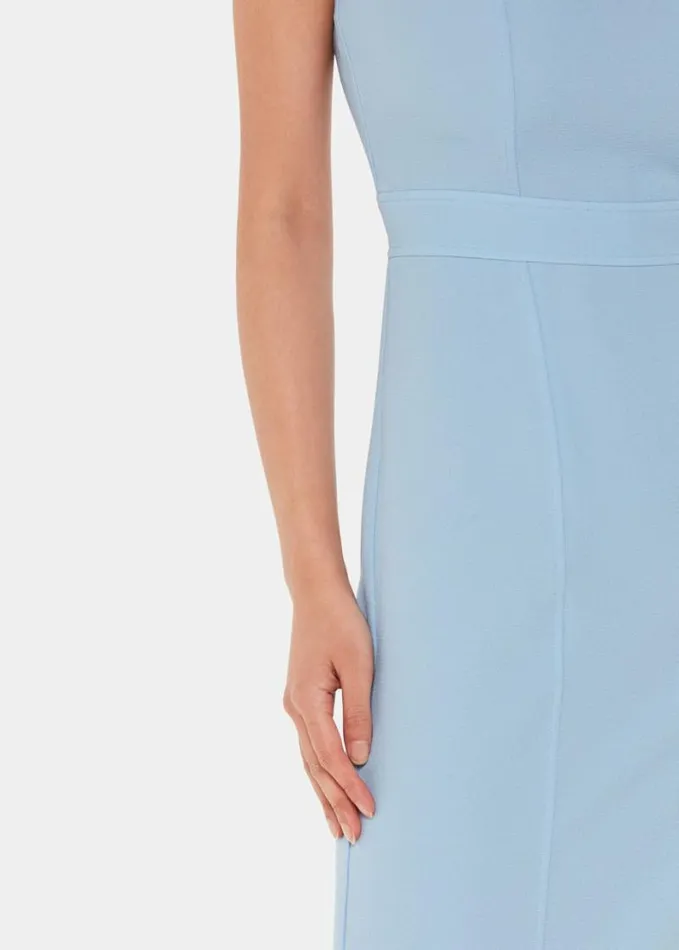 Whistles Gemma Strapless Maxi Dress Pale Blue Women Dresses