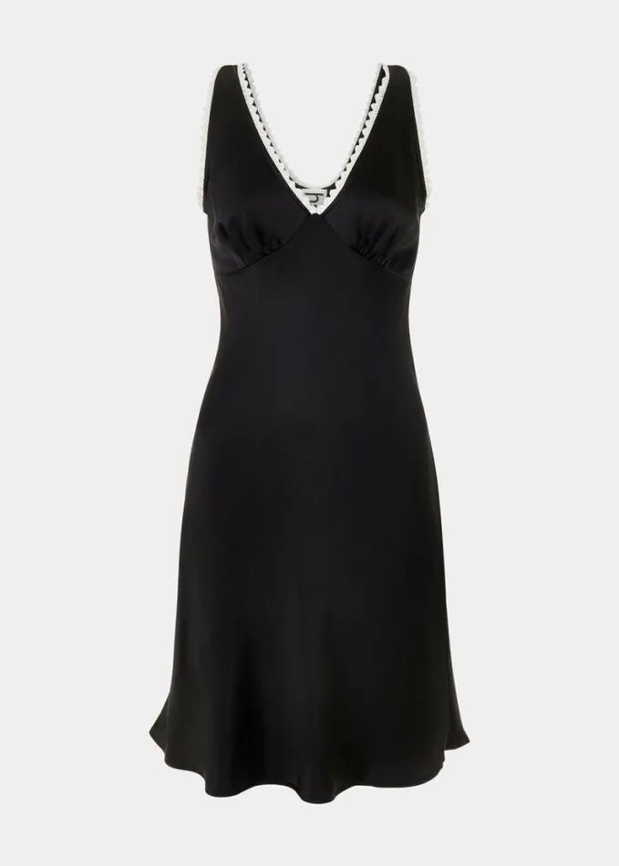 Whistles Hai Anais Slip Dress Black Women Dresses