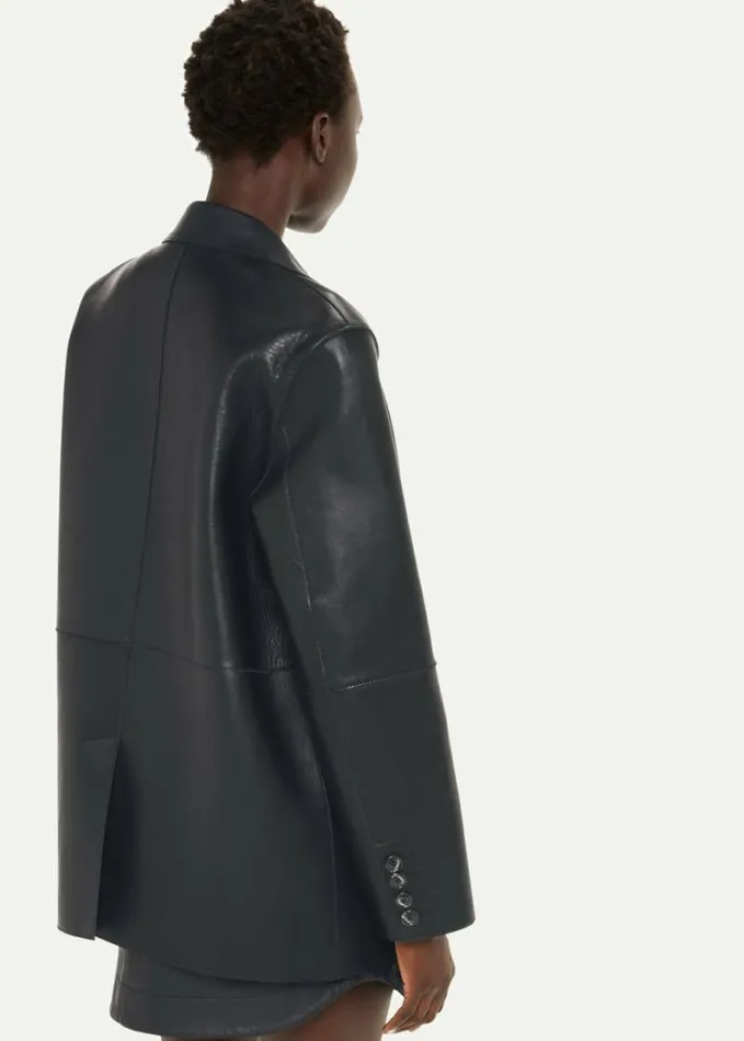 Whistles Katrina Clean Bonded Blazer Black Women Coats and Jackets