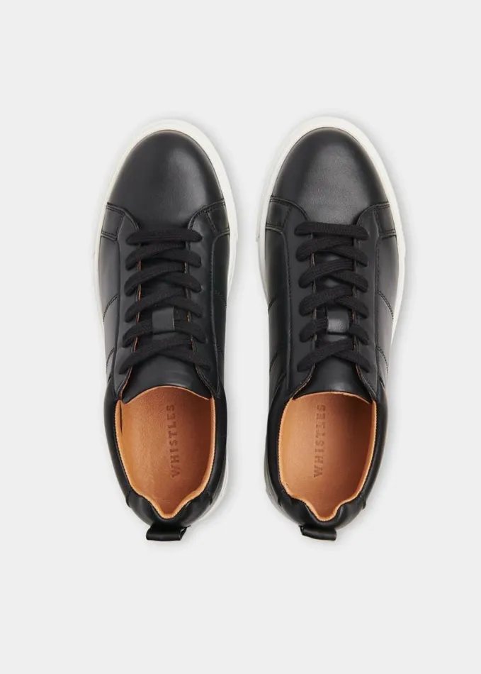 Whistles Koki Lace Up Trainer Black Women Sneakers