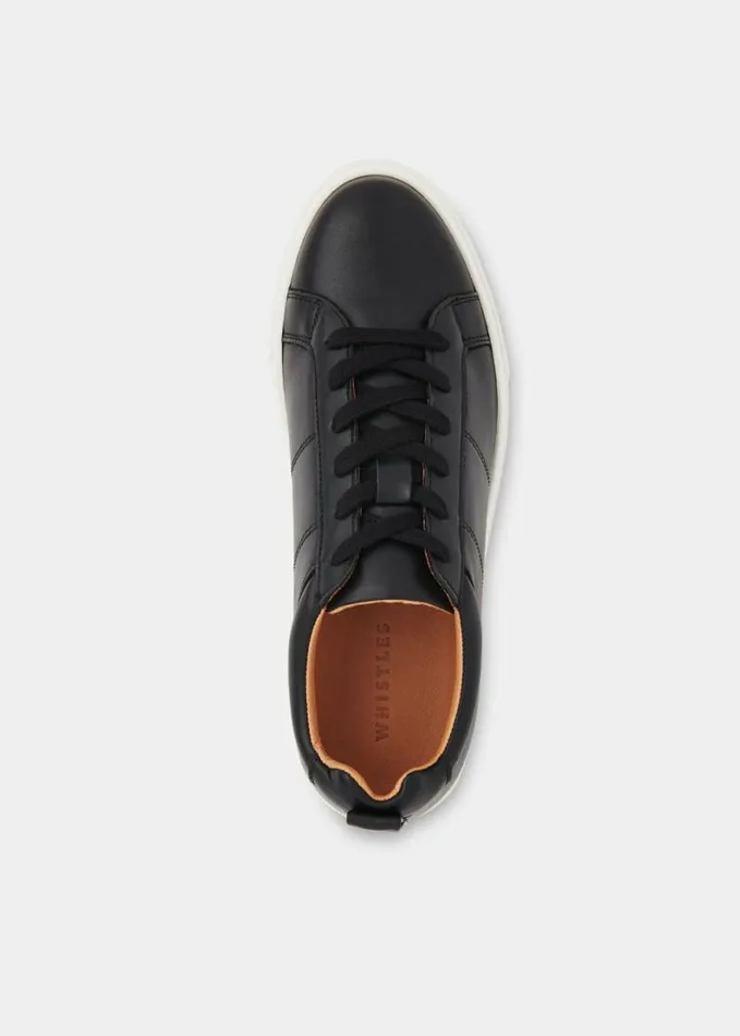 Whistles Koki Lace Up Trainer Black Women Sneakers