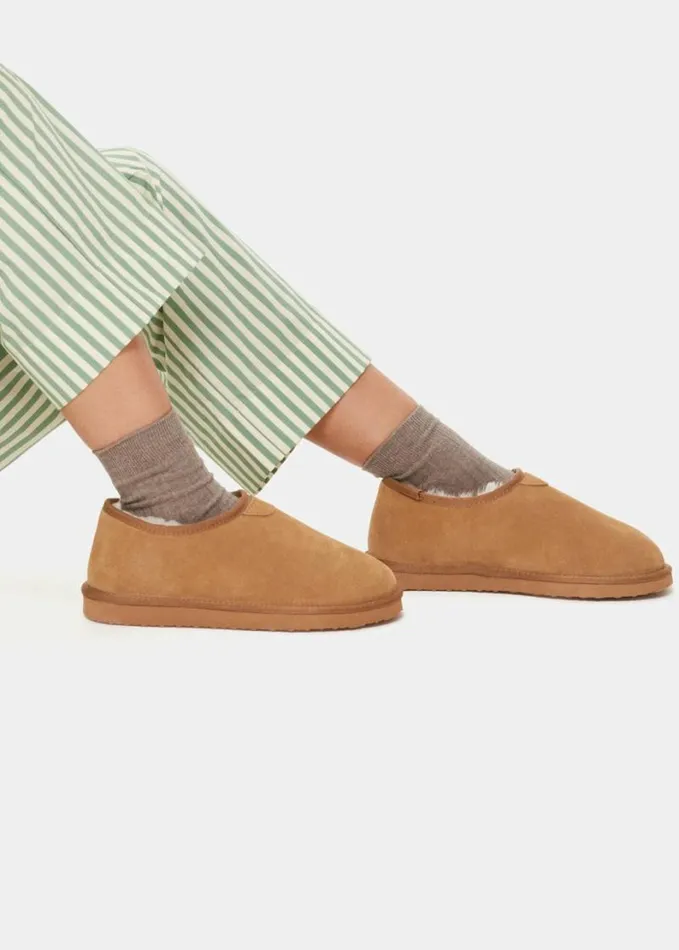 Whistles Lidia Slipper Tan Women Slippers