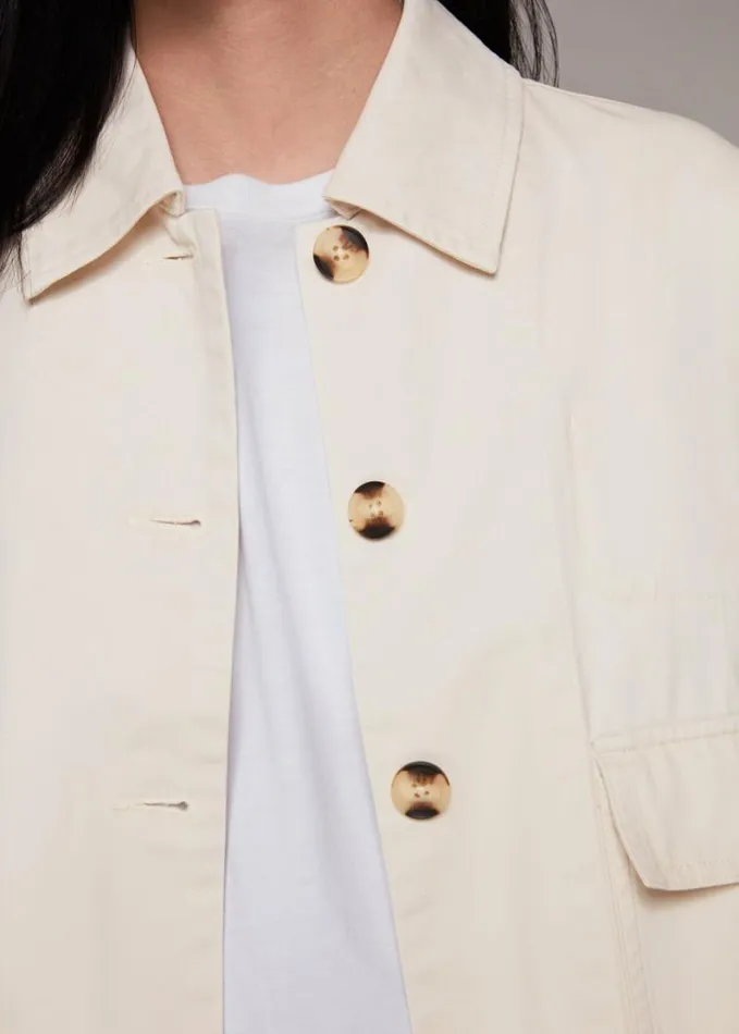 Whistles Marie Casual Jacket Stone Women Coats and Jackets