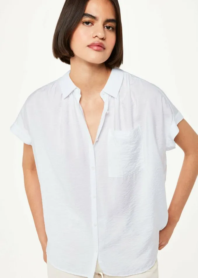 Whistles Nicola Button Through Shirt White Women Tops