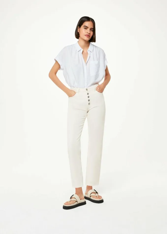 Whistles Nicola Button Through Shirt White Women Tops