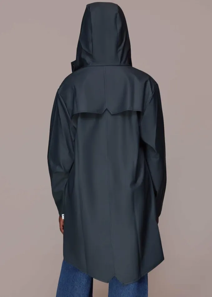Whistles Rains Long Jacket Navy Women Coats and Jackets