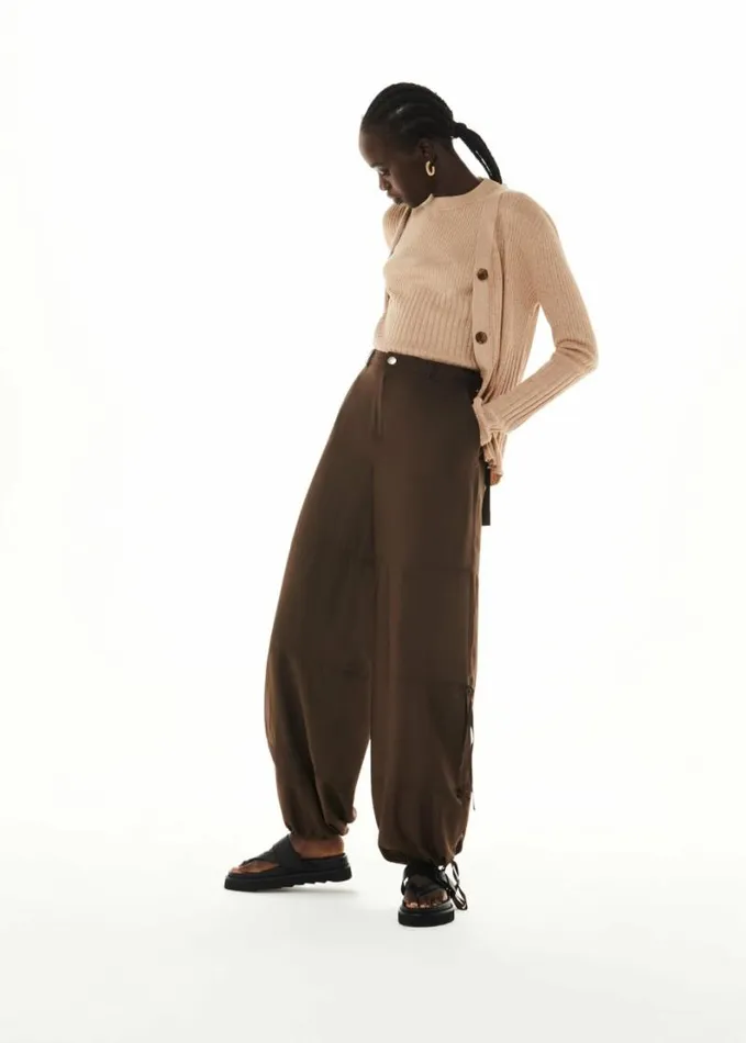 Whistles Ribbed Tank Camel Women Sweaters and Cashmere