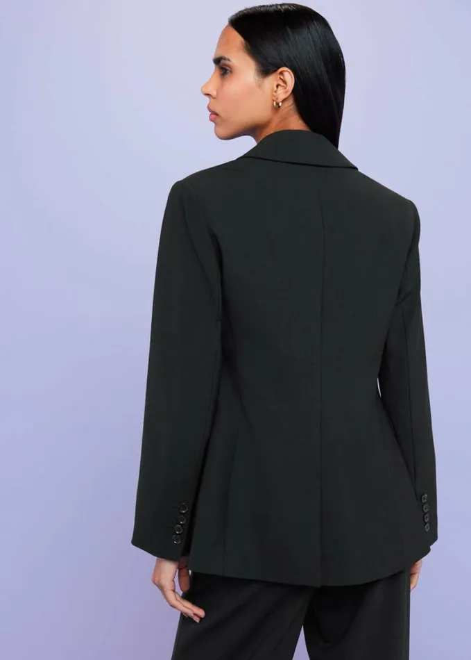 Whistles Sian Wool Blend Blazer Black Women Coats and Jackets