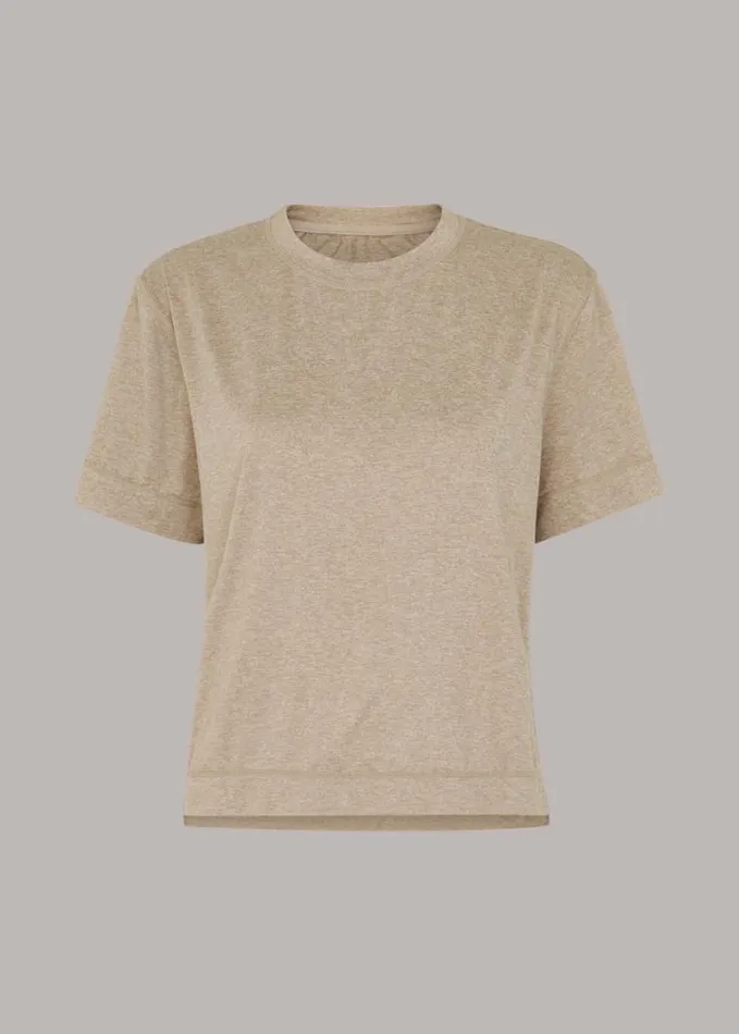 Whistles Ultimate Active Oversized Tee Neutral Women Tops