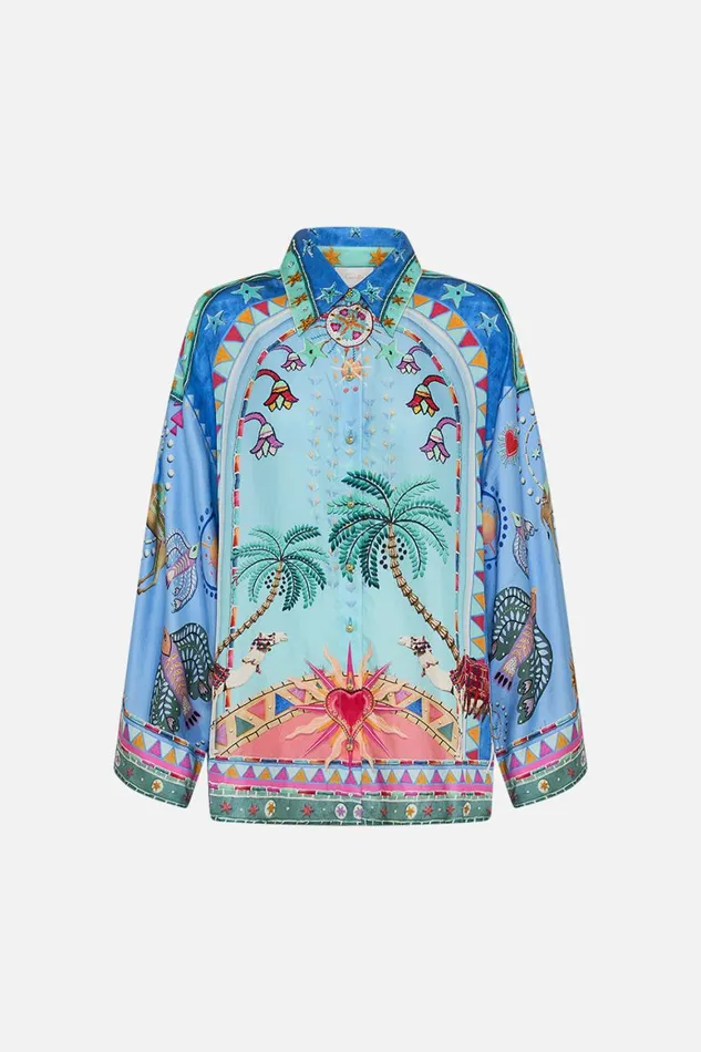 WIDE SLEEVE BLOUSE A PAINTED VILLAGE A Painted Village Womens Camilla Blouses and Shirts