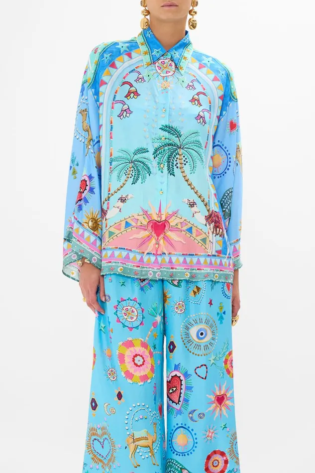 WIDE SLEEVE BLOUSE A PAINTED VILLAGE A Painted Village Womens Camilla Blouses and Shirts