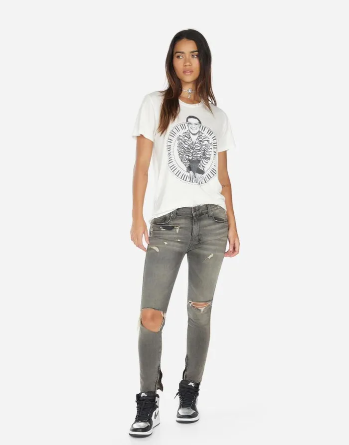 Wolf Elton John Piano Milk Women Lauren Moshi Short Sleeve
