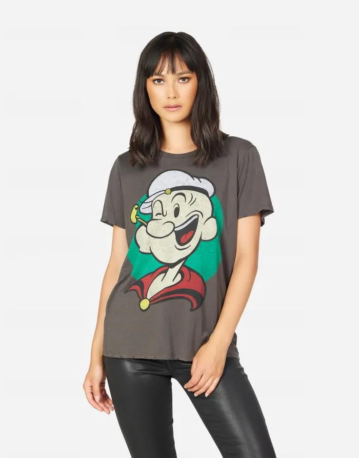 Wolf Vintage Popeye Vintage Black Women Lauren Moshi Short Sleeve