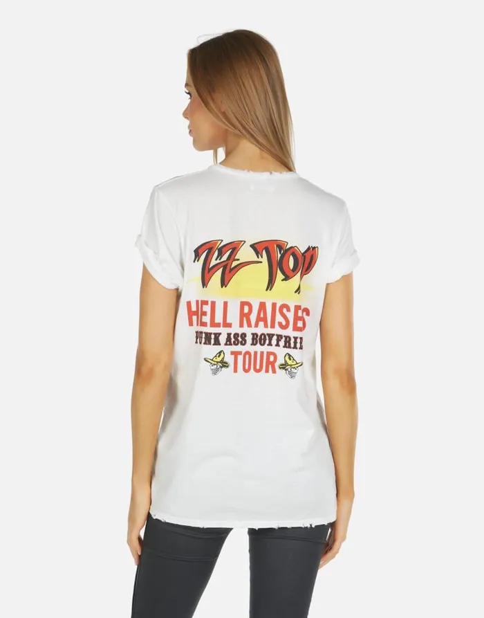 Wolf ZZ Top Milk Women Lauren Moshi Short Sleeve