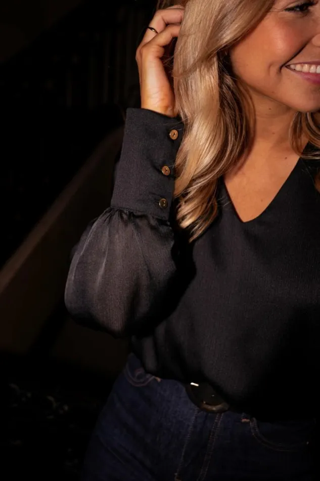Women039s Clothing Blouses Easy Clothes Black Angele Blouse Black