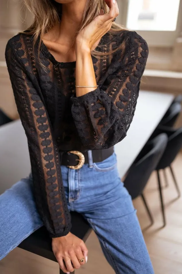 Women039s Clothing Blouses Easy Clothes Black Laslo Blouse Black