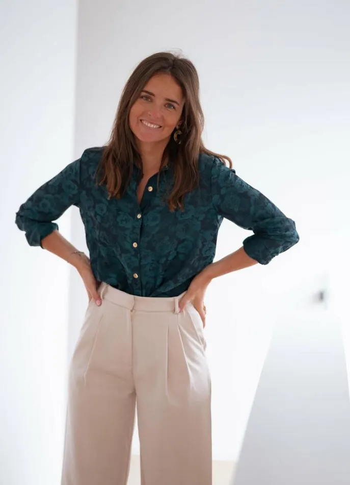 Women039s Clothing Blouses Easy Clothes Green And Blue Paula Shirt