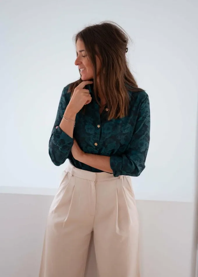 Women039s Clothing Blouses Easy Clothes Green And Blue Paula Shirt