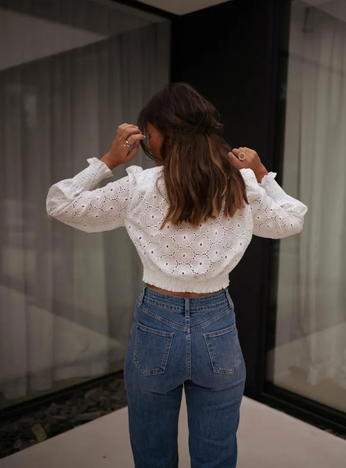 Women039s Clothing Blouses Easy Clothes White Jana Embroidered Blouse Women039s Clothing Blouses Easy Clothes White Jana Embroidered Blouse