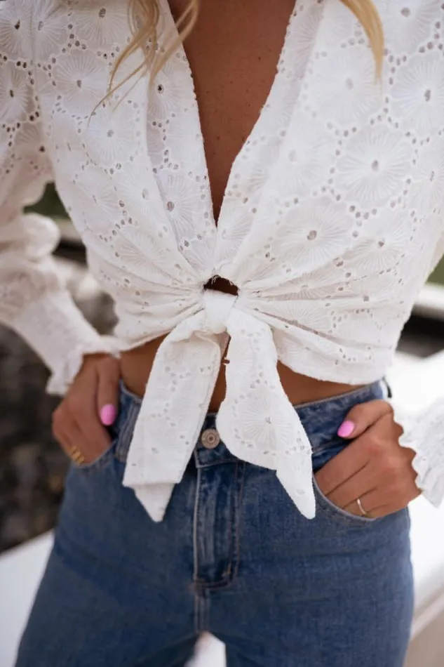 Women039s Clothing Blouses Easy Clothes White Jana Embroidered Blouse Women039s Clothing Blouses Easy Clothes White Jana Embroidered Blouse