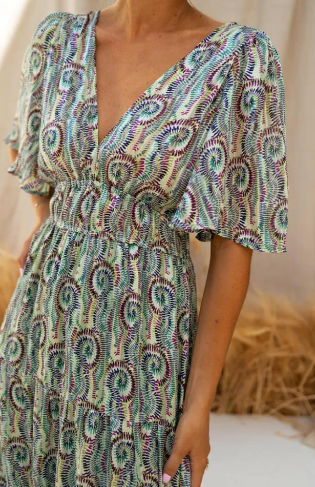 Women039s Clothing Dresses Easy Clothes Green Patterned Loane Dress Green Patterned