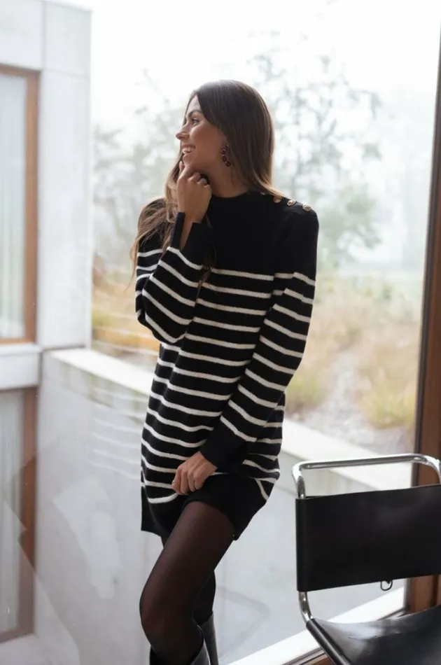 Women039s Clothing Dresses Easy Clothes Manon Striped Sweater Dress Women039s Clothing Dresses Easy Clothes Manon Striped Sweater Dress