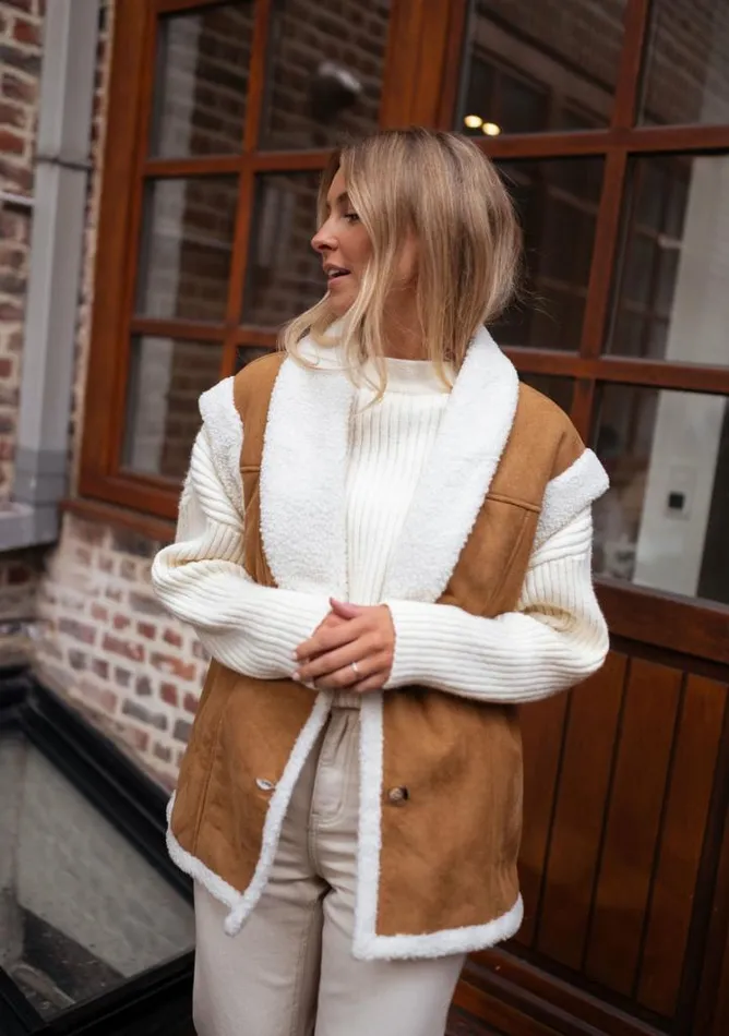 Women039s Clothing Jackets Easy Clothes Camel Viola Sleeveless Jacket Women039s Clothing Jackets Easy Clothes Camel Viola Sleeveless Jacket