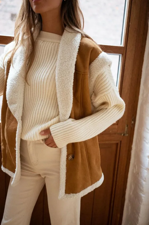 Women039s Clothing Jackets Easy Clothes Camel Viola Sleeveless Jacket Women039s Clothing Jackets Easy Clothes Camel Viola Sleeveless Jacket