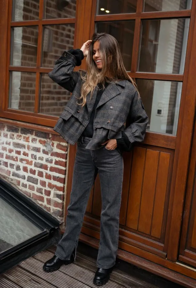 Women039s Clothing Jackets Easy Clothes Checkered Edna Jacket Women039s Clothing Jackets Easy Clothes Checkered Edna Jacket