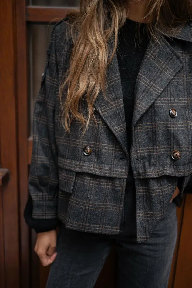 Women039s Clothing Jackets Easy Clothes Checkered Edna Jacket Women039s Clothing Jackets Easy Clothes Checkered Edna Jacket