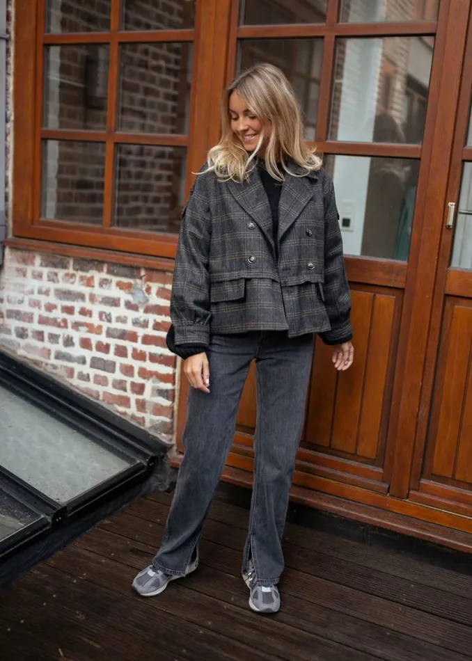 Women039s Clothing Jackets Easy Clothes Checkered Edna Jacket Women039s Clothing Jackets Easy Clothes Checkered Edna Jacket
